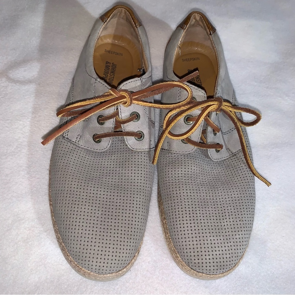 Johnston & Murphy Men’s Gray Sneaker Lace Up Memory Foam Size 9.5